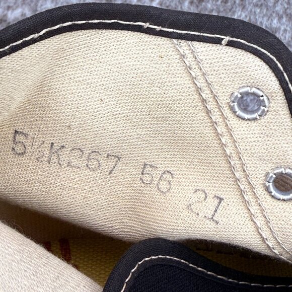 ✅VTG Jets Ball Band Arch-Gard Black Canvas Basketball Shoes Display Only - Picture 3 of 12